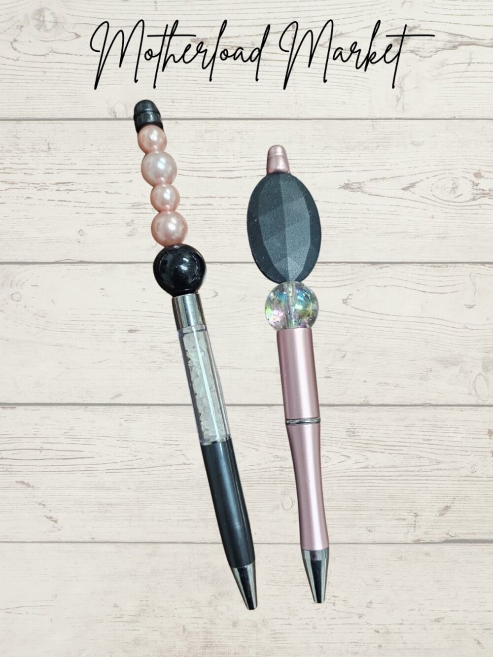 Handmade Pen Set with Natural Rose Quartz
